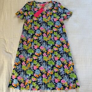 NWT Lilly Pulitzer Navy Floral Dress -  Agean Navy Lilly Loves Disney